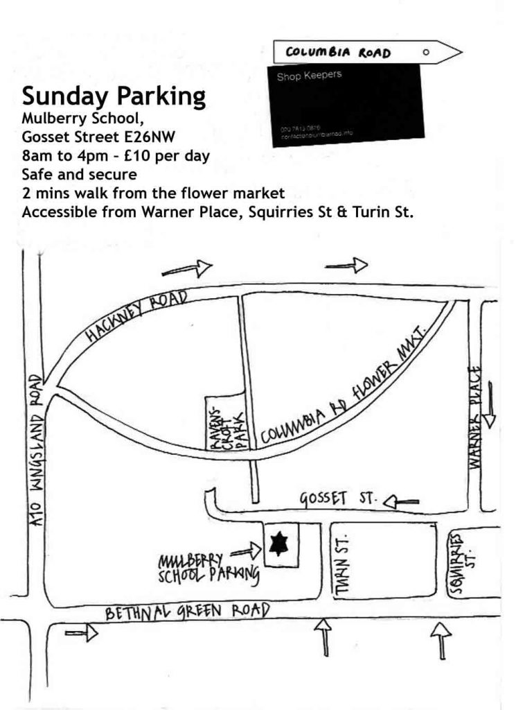 Where to park in Columbia Road Flower Market