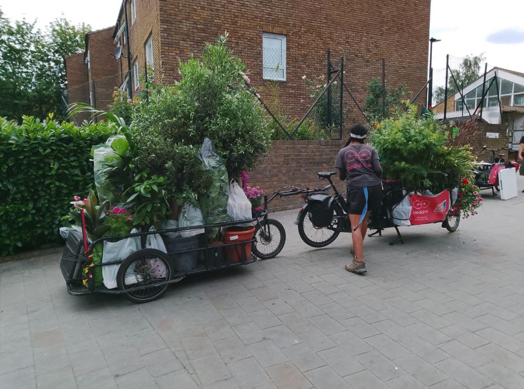 bicycled taxi from Columbia Road